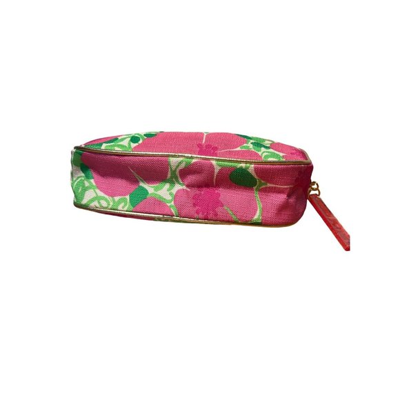 Lilly Pulitzer for Estée Lauder Pink Green Gold Floral Cosmetic Bag - Picture 6 of 8